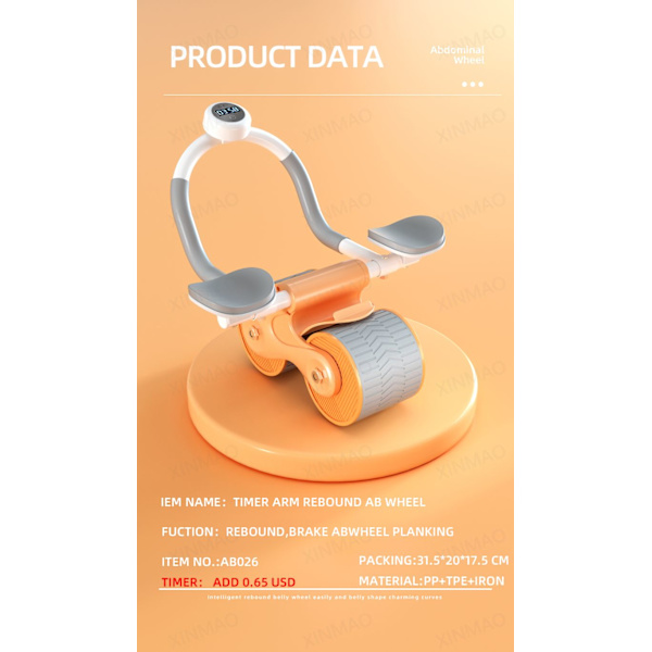 Buktränare med knäskydd och Multifun ORANGE NO TIMER