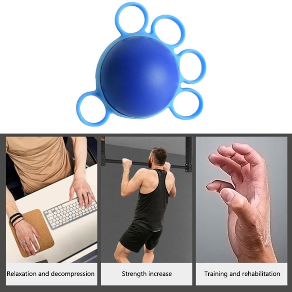 Hand Gripper Strengthener Ball Silikon Finger Träning Muskel Avslappning Handled Styrketränare Fitness Arm Träning Rehabilitering 10lb Blue Cloth