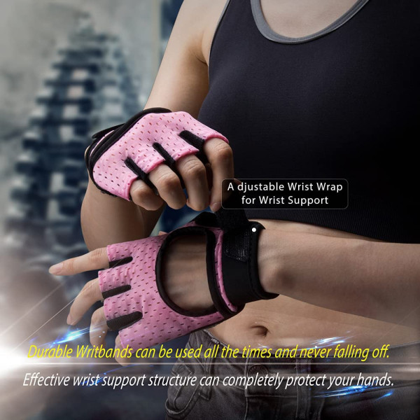 Fingerlösa träningshandskar Viktlyft för män och kvinnor BLACK-ORDINARY XL