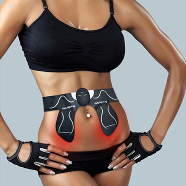 Elektrisk muskelstimulator Rumpa Magstimulator Fitness Body Bantning Massager Multifunktionell Smart EMS Höfttränare Orange