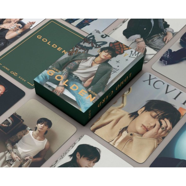 55st Lomo Cards BTS JungKook GOLDEN Nytt album Bangtan Boys Jungkook Collections Vykort Kpop