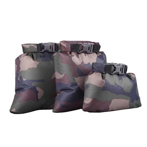3/6 st set utomhus vattentät väska torrsäck Vattentät torr ryggsäck förvaringspåse för drivande båtliv Flytande kajakpaddling Beach 3pcs set A