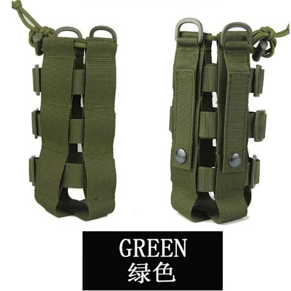 Utomhus vattenflaskpåse Tactical Molle vattenflaskapåse Oxford Cover hölster Camping vattenpåsar Vandring vattenkokare green