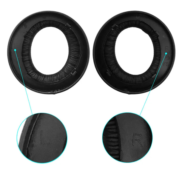 Original Black Ear Pad Kudde Öronskydd Öronskydd för SONY Gold Wireless PS3 PS4 7.1 Virtual Surround Headset CECHYA-0083(L+R) Cove white