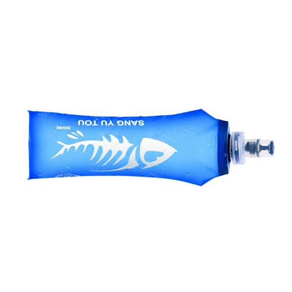 250 ml 500 ml hopfällbar vattenpåse Bärbar Ultralätt TPU Mjuk kolv Vattenflaska Utomhus Sport Vandring Camping Vikbar vattenpåse 500ML
