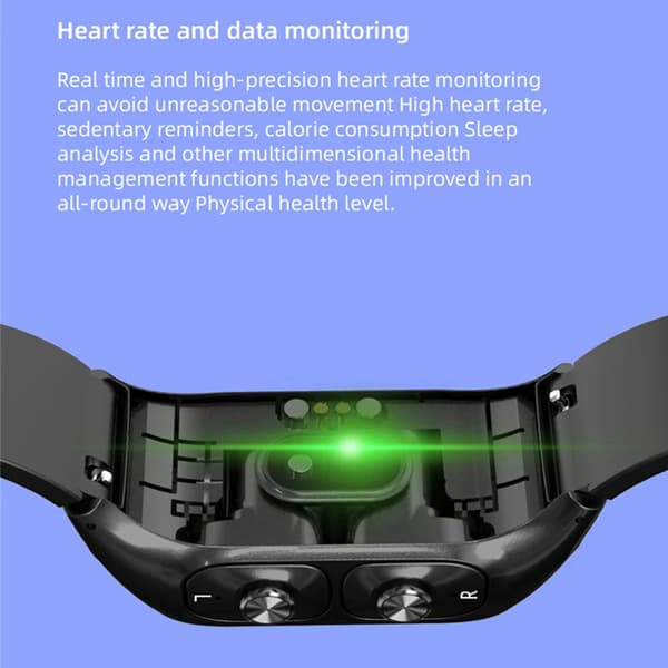 N8 Trådlös Bluetooth hörlurar smart watch Hälsa Black