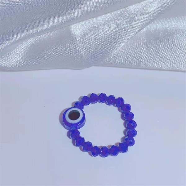 Färgglada Transparent Harts Akryl Kristallpärlor Ringar Mode Lucky Turkish Evil Eye Ring för kvinnor Tjej Trend Estetiska smycken style 1