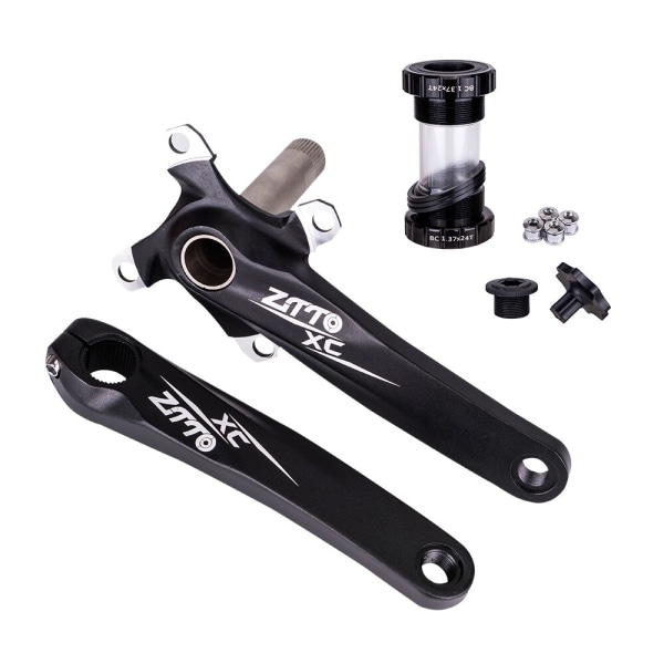 ZTTO Mountainbike IXF Vevsats Single Disc 104BCD 32T 34T 36T MTB Cykelvev 170MM BB Bottenfäste Set Cykelvevsats 34T Black Crankset 170mm