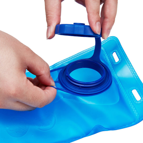 EVA Folding 2L Hydration Vattenblåsa Vattenpåse med dricksrör Blåsläckagesäkert utomhustillbehör White