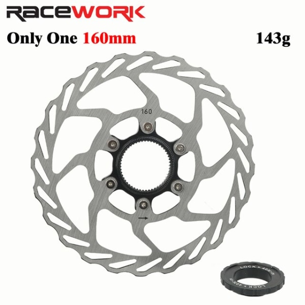 RACEWORK Bromsskivor Mtb Centerlock Skivbromsar Rotor 160mm 180mm Disco 140mm Cykelok Centerlock Rotor För Mountainbike Centerlock 160mm