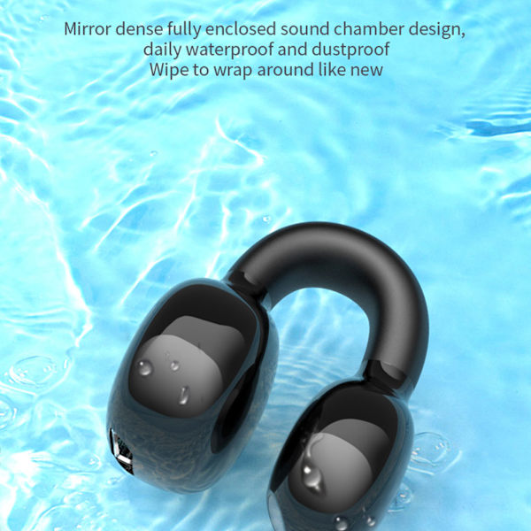 Trådlöst Bluetooth Headset Clip Earbuds Sports Gray