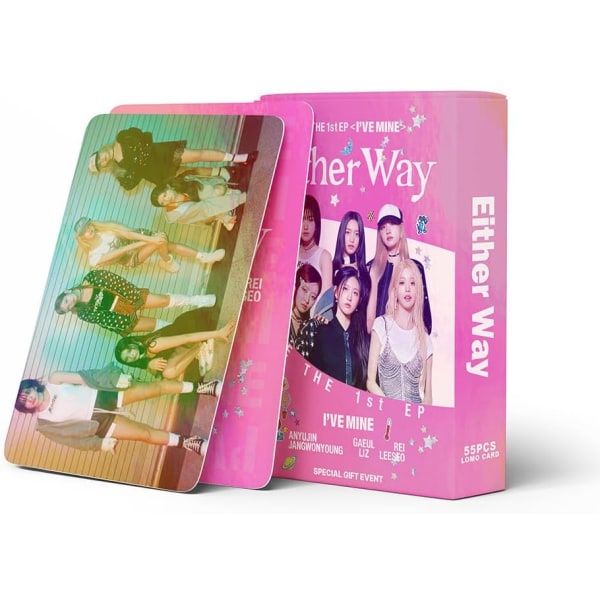 55st Kpop IVE Lomo Cards IVE Anyway 2023 New Album IVE Gift Merchandise Vykort Gratulationskort för fans (B-Laser) B-Laser