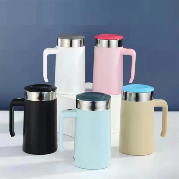 450 ml USB uppladdningsbar automatisk självomrörande magnetmugg Creative 304 rostfritt stål Smart kaffemjölkmixer omrörningskopp blue 450ml