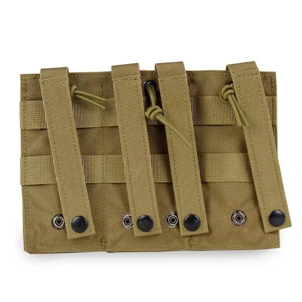 Outdoor Tactical Magazine Molle Pouches AK AR Jaktgevär Pistol Ammo Mag Bag Hölster M4 Dual Storage Bag Airsoft Diverse Bag khaki-Triple