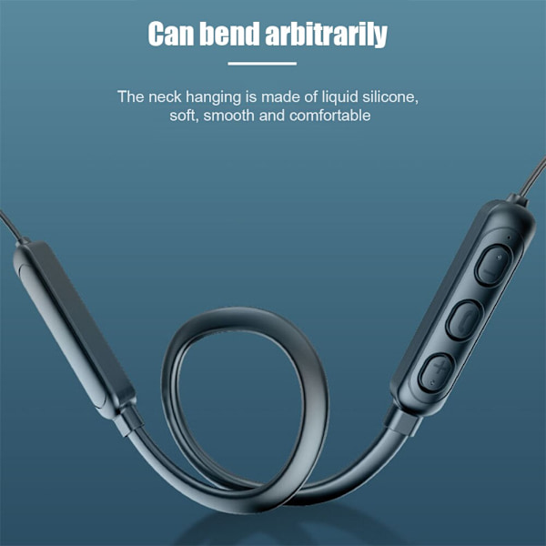 B7 Hanging Neck Headset Svettsäker Bluetooth Earph Black