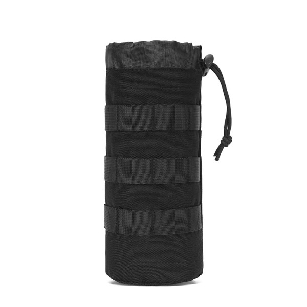 Tactical Molle Vattenflaskväska Militär Utomhuscamping Vandring Dragsko Vattenflaskhållare Multifunktionsflaskpåse L Size Black