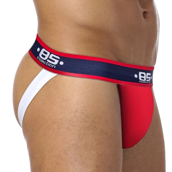 ORLVS Hot Bekväm Tight Herr Underkläder Strings Jockstrap Rygglös Andningsbar bomull Jockstrap Homme Slip Erotisk String Homens Red XXL