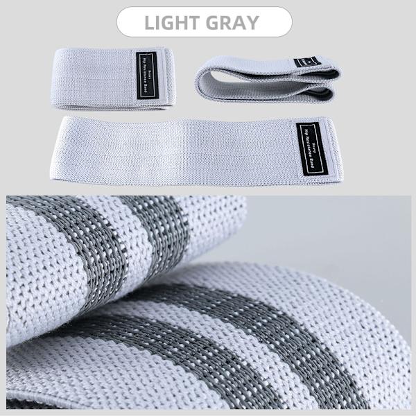 1st Unisex Fitness Elastiskt Band för Sport Ben Lår Glutes Butt Squat 3 Nivåer Resistance Gym Band för bred träning light gray 60lb
