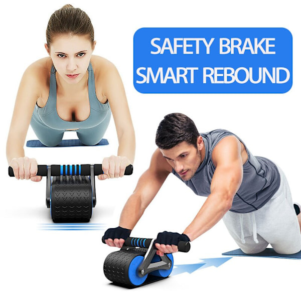 Ab Roller Wheel slide Automatisk Rebound Flat Plate Red Gym Roller