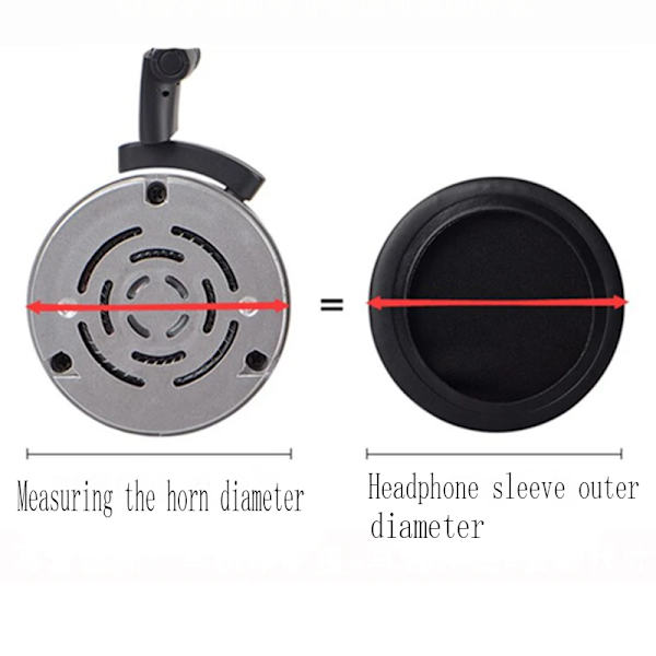 Universal Ersättning Runda öronkuddar Reparationsdelar 50 mm 60 mm 65 mm 70 mm 75 mm 80 mm 85 mm 90 mm 95 mm 100 mm 110 mm hörlursfodral Round 55mm(black)