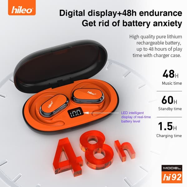 hi92 Original Bone Conduction Bluetooth hörlurar White