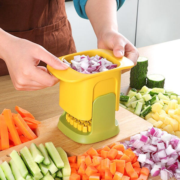 Thanstar Grönsaksskärare Multifunktionellt verktyg för att tärna morotspotatis i rostfritt stål Gurka pommes frites Slicer Köksprylar 01