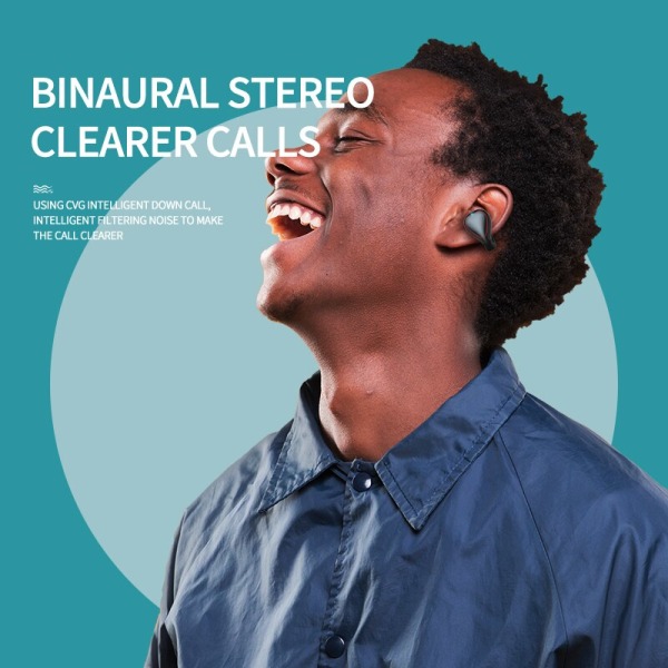 T20 TWS trådlös hörlur Bluetooth 5.0 Stereo Ear Charger black
