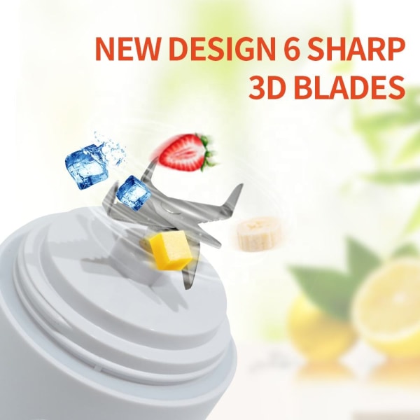 600ML elektrisk bärbar blender Smoothies 4000mAh USB Uppladdningsbar Kraftfull Ice Crush Juicer för färsk frukt Mini Personal Blender black fruit juicer