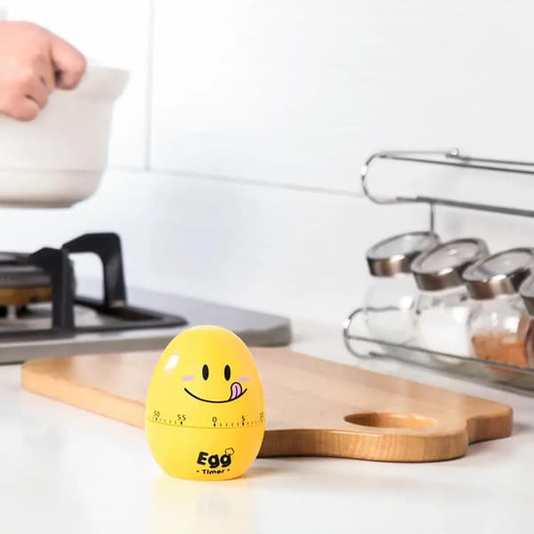 Cartoon Egg Shaped Timer Manual Kitchen Timer Manager Mechanical Rotating Alarm Reminder For Cooking Sports Study Reminder Tools 8 X 6 X 6 pink