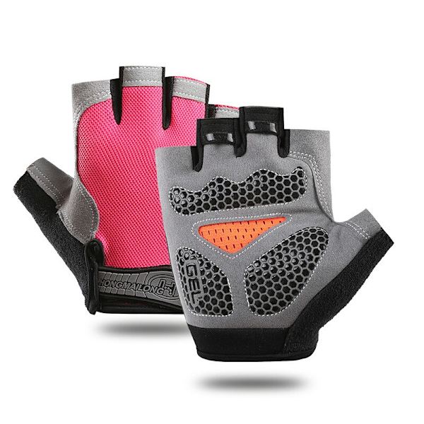 Gym Handskar Herr Half Finger Cykelhandskar Dam Mi Upgraded Pink M