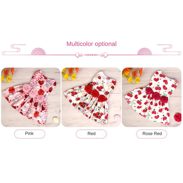 Djurkläder Enkel förvaring Hudvänlig Bekväm Lätt att rengöra Mjuk Modetrend Söta Djurkläder Nr Slitstyrka Rose Red M