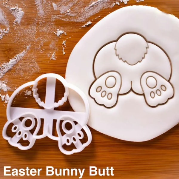 1~5 STK 1-påsk Cookie Cutter Bakverk Påskhare Kanin Molds Kökstillbehör Bakverktyg Barnpresent påsk Style A 3pcs