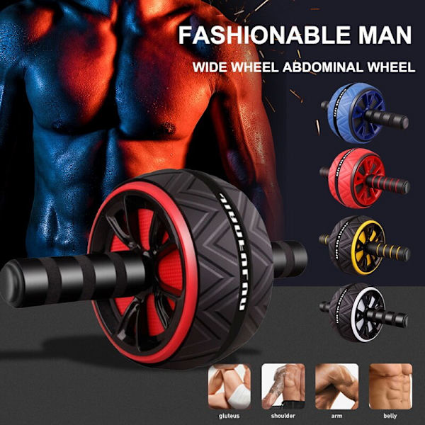 Home Mute Belly Wheel Giant Wheel Roller Automatisk Red black