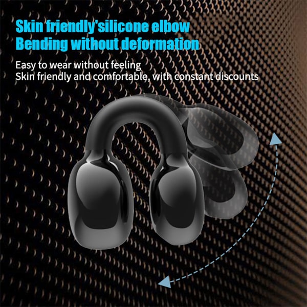 Trådlöst Bluetooth Headset Clip Earbuds Sports Black