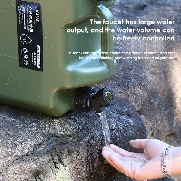 25L vattenflaska förvaringskran Camp vattenpåse Bärbar PE-hink Utomhuscamping Matklassad PC-plasthink Dricka 대형물통 10L Water Bucket