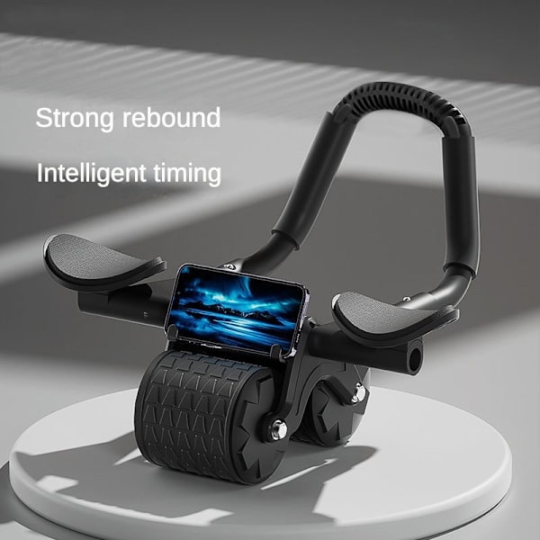 Plank Trainer Push Up Healthy Abdominal Wheel Auto Black