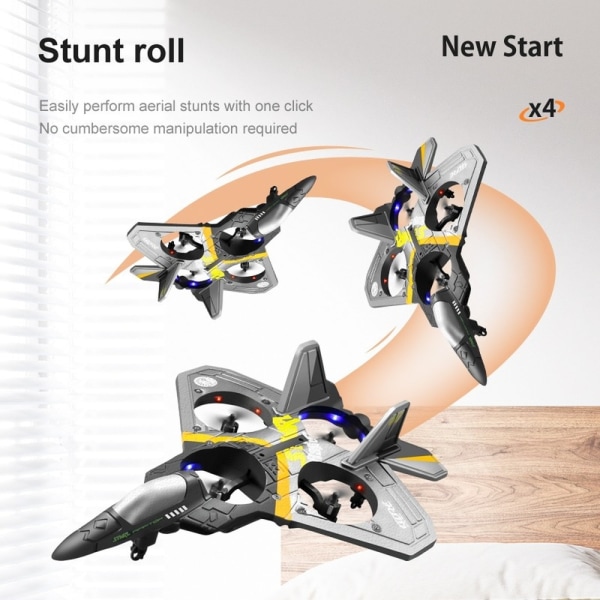 V17 Gravity Sensing Rc Plane Flygplan Segelflygplan Radiokontroll Helikopter EPP Foam Fjärrstyrda flygplansleksaker för pojkar Barn V25-BU-1Bat With 4K