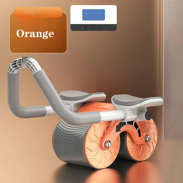 Automatisk rebound maghjul Maghjul med dyna Push-up Platt muskelstretch Roller Support Mute magtränare Orange