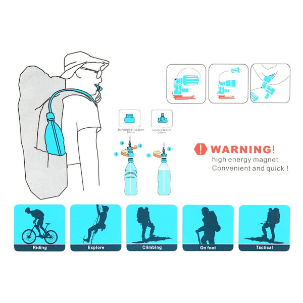 Vattenflaska Slang Dryck Rör Slang Vattenpåse Hydration Blås System Slangsats Löpande hydrering Blåsreservoar Utomhusverktyg BLS30301