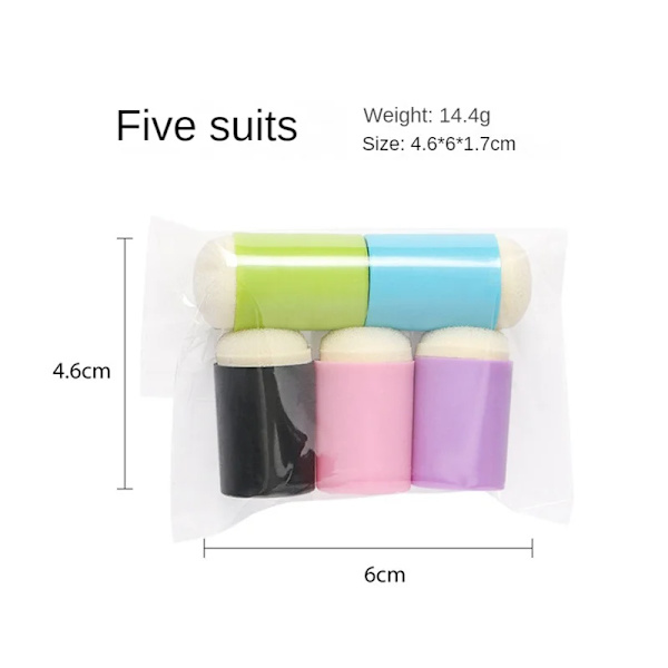 Paket med Finger Sponge Daubers med case för målning Art Ink Crafts N03 20 Dropshipping Style F