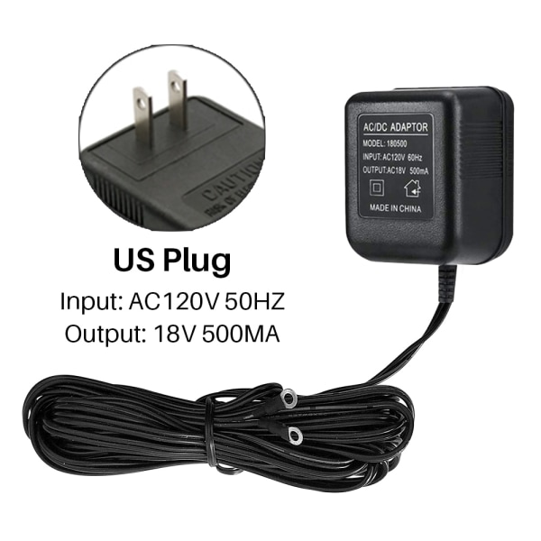 18V AC- power 220V-240V Transformatorladdare för Wifi Trådlös videodörrklocka IP-kamera Videointercomring US Plug