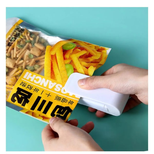 Värme Snack Förseglingsmaskin Förseglad förpackning Matpåsar Värmeförseglare Handy Sticker Hållare Food Saver Förvaring Kökstillbehör 09
