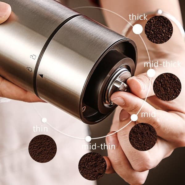 เครื่องบดเมล็ดกาแฟแบบแกนสเตนเฟilingคC CNC pen าอัปเกรดแบบพกพา B -white