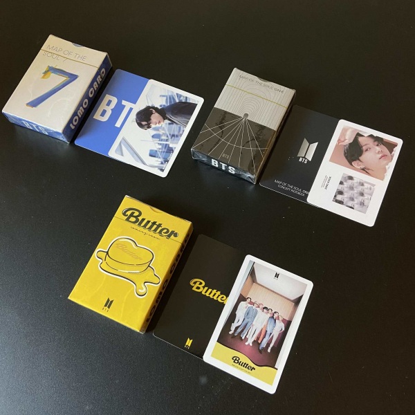 Bts Bulletproof Youth League Butter Peripheral Collection Vykort Jin Taiheng Lomo Card En ask med 55 st Bts 3 Album Collection