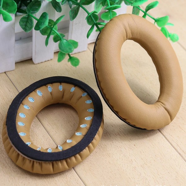 Ersättande öronkuddar i proteinläderskum för Bose för tyst komfort 2 QC25 AE2 QC2 QC15 AE2I QC35 SoundTrue hörlurar beige blue