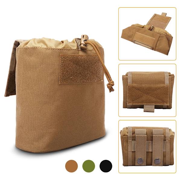 Vikbar Tactical Molle Magazine Dump Drop Pouch Vikbar militär utomhusjakt Utility Recovery EDC Tool Ammo Midjeväska Green color