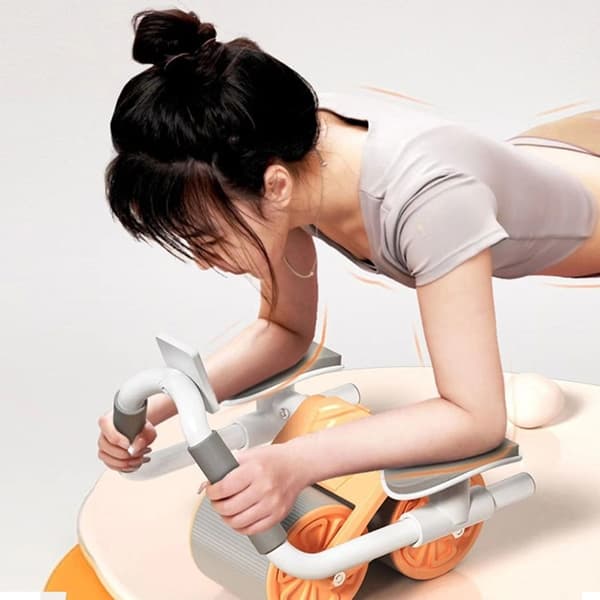 Plank Trainer Push Up Healthy Abdominal Wheel Auto Orange with Timing