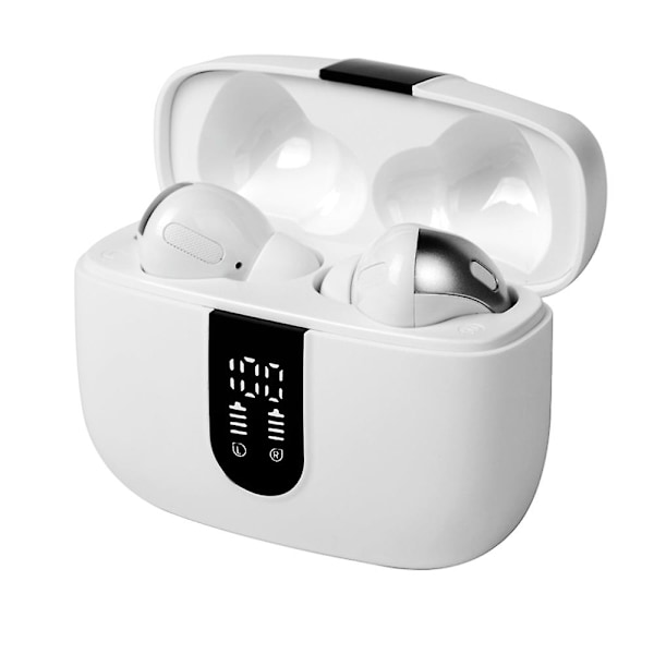 Bluetooth hörlurar True Wireless Earbuds Led Power Display-hörlurar med trådlöst case In-ear-hörlurar med mikrofon Sky white