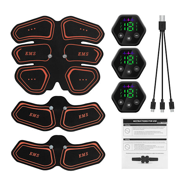 Muskelstimulator EMS Abdominal Höfttränare LCD Display Toner USB Abs Fitness Hemgym Kroppsbantning Waist trainer option 1