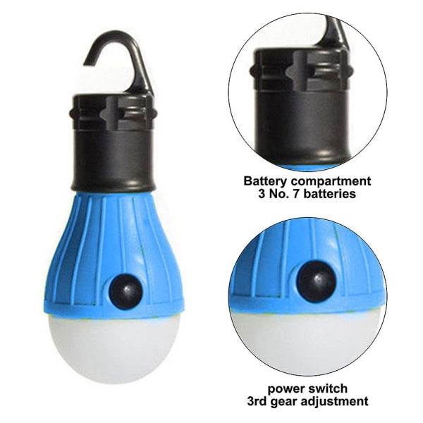 Campingtält Lantern Bulb Campingutrustning för campingvandring Backpacking blue